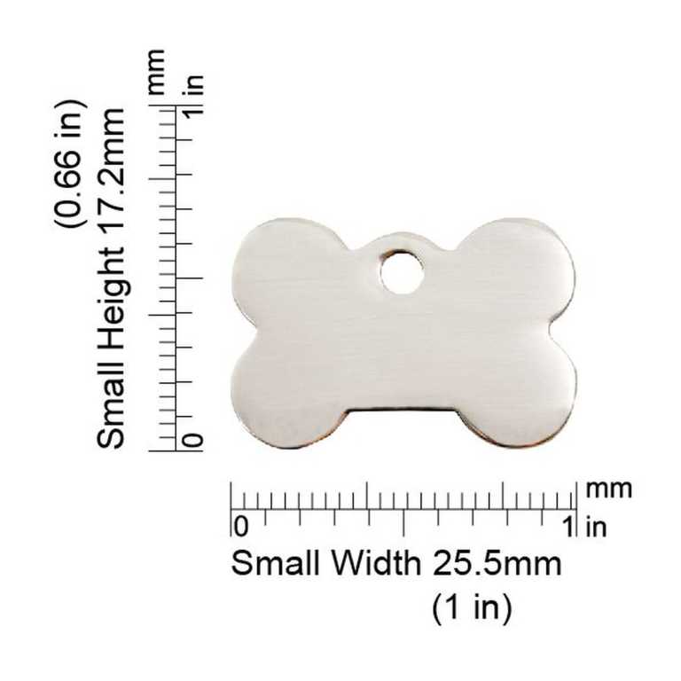 Dimensiones de la médaille Red Dingo acier inoxydable 2BN - Small