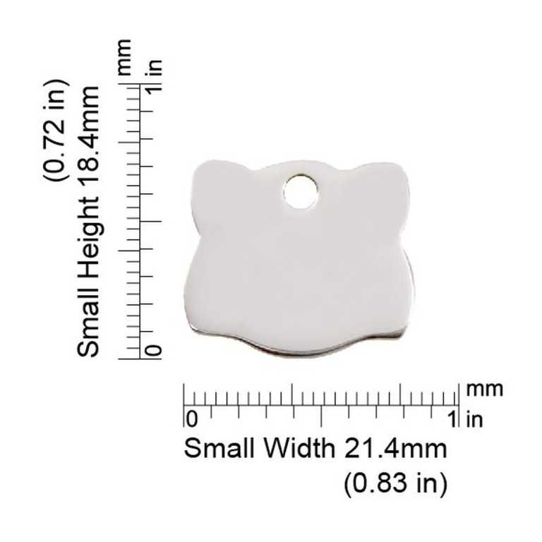 Dimensiones de la médaille Red Dingo acier inoxydable 2CF - Small