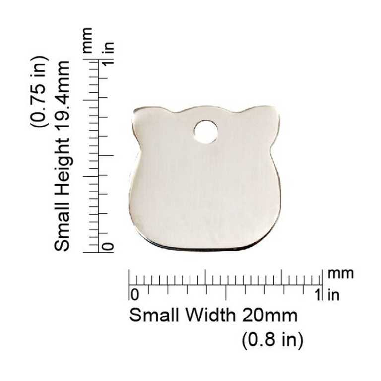 Dimensiones de la médaille Red Dingo acier inoxydable 2CH - Small