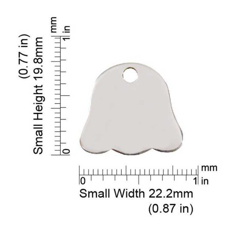 Dimensiones de la médaille Red Dingo acier inoxydable 2DF - Small