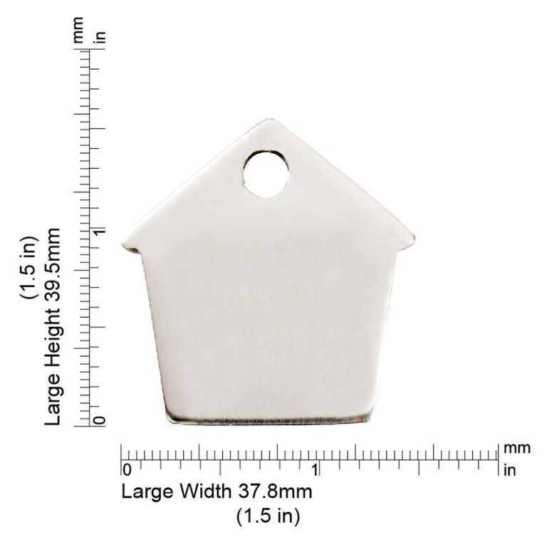 Dimensiones de la médaille Red Dingo acier inoxydable 2DH - Large