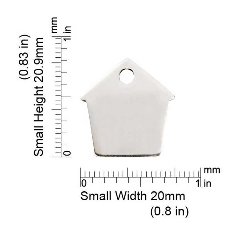 Dimensiones de la médaille Red Dingo acier inoxydable 2DH - Small