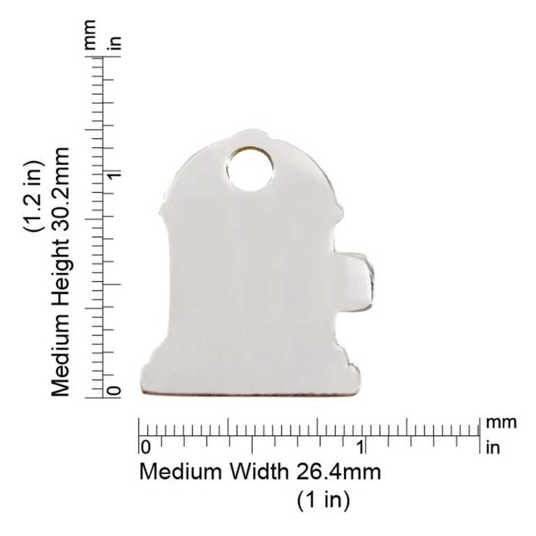 Dimensiones de la médaille Red Dingo acier inoxydable 2FH - Medium