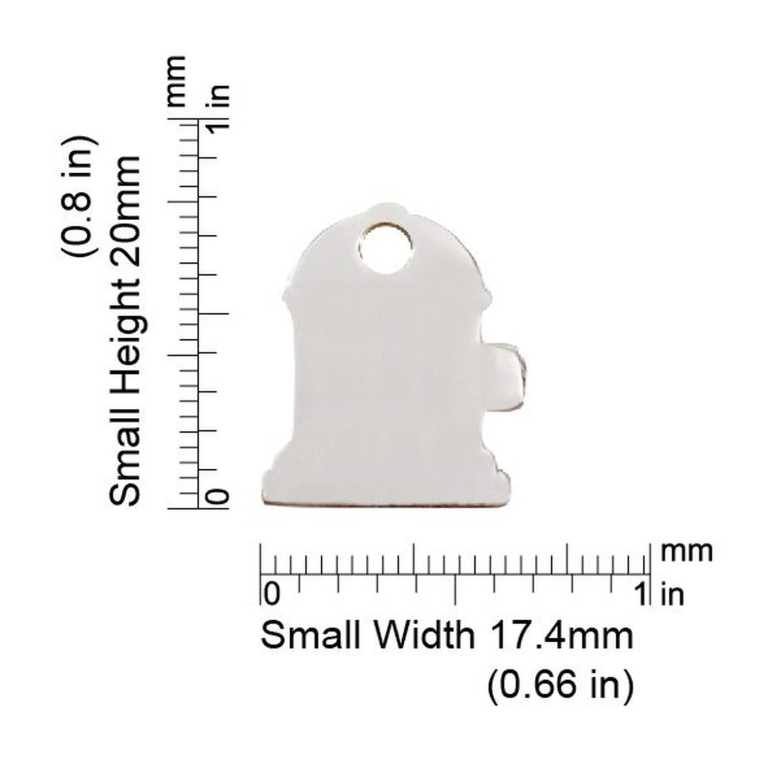 Dimensiones de la médaille Red Dingo acier inoxydable 2FH - Small