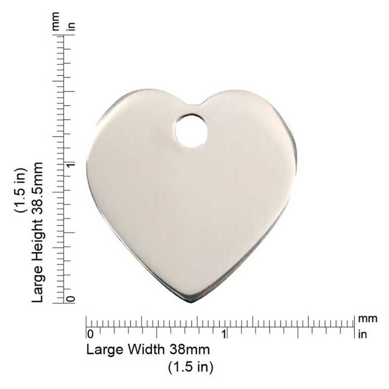 Dimensiones de la médaille Red Dingo acier inoxydable 2HT - Large