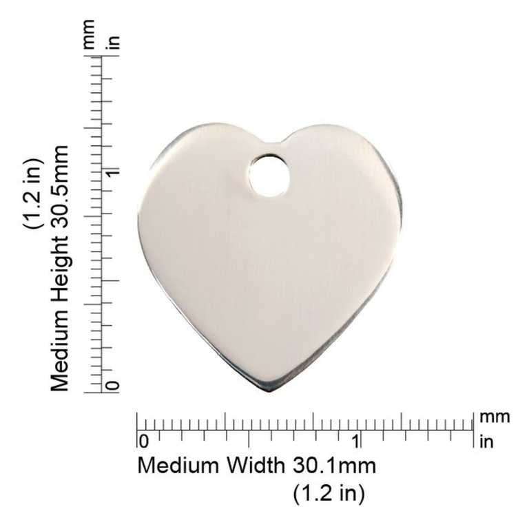 Dimensiones de la médaille Red Dingo acier inoxydable 2HT - Medium