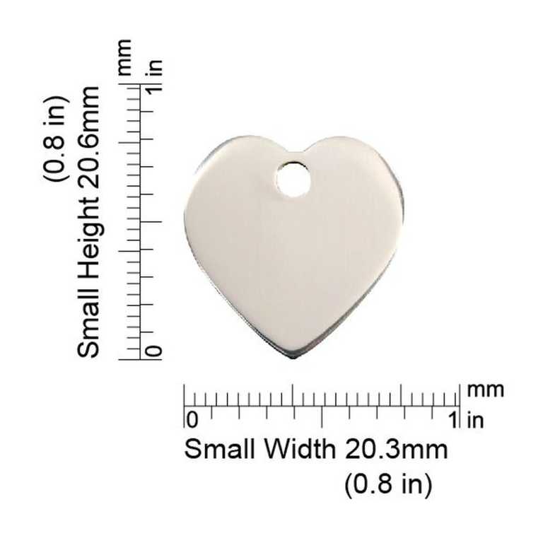 Dimensiones de la médaille Red Dingo acier inoxydable 2HT - Small