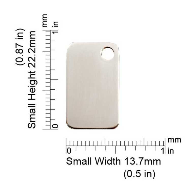 Dimensiones de la médaille Red Dingo acier inoxydable 2RT - Small