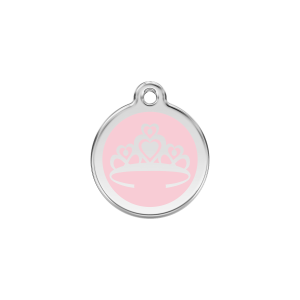 Placa para gato Corona rosa pequeña 20 mm
