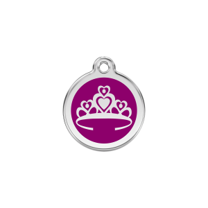 Placa para gato Corona violeta pequeña 20 mm