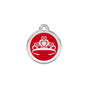 Placa para gato Corona roja pequeña 20 mm