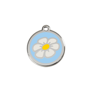 Placa para gato Margarita esmalte azul claro pequeña