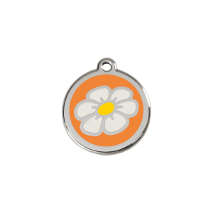 Placa para gato Marguerita S esmalte naranja