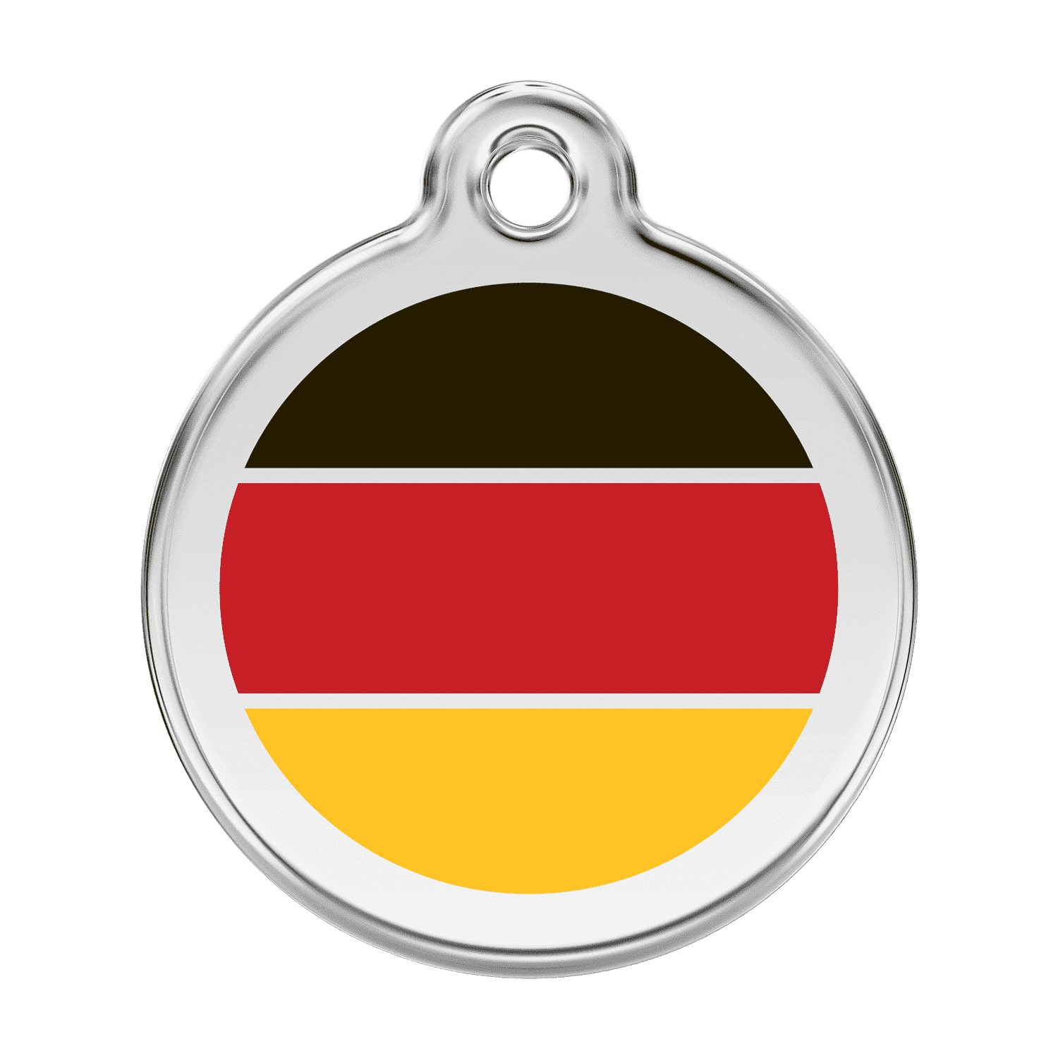 Vue avant - Médaille personnalisée pour chien Red Dingo Drapeau allemand - Talla L - 01-DE-RE-LG