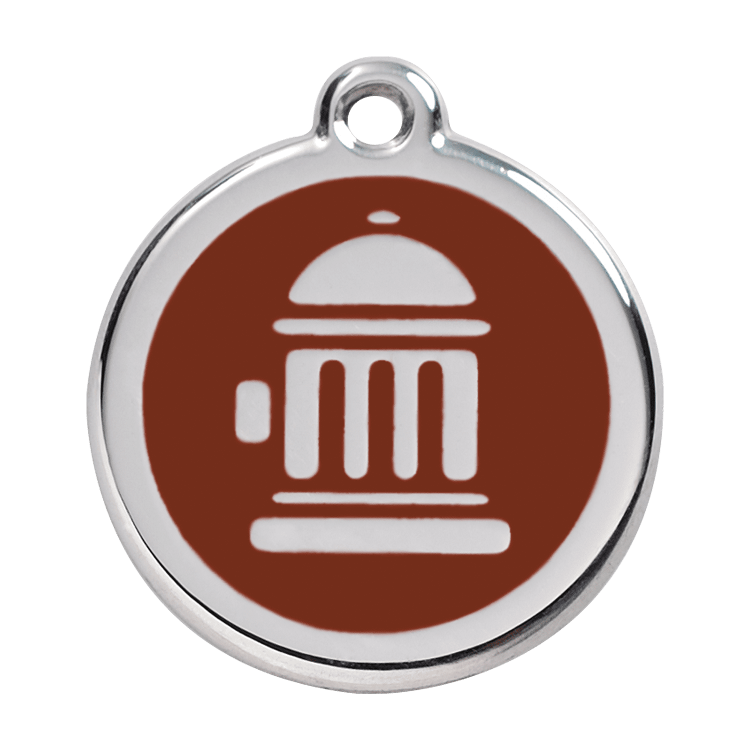 Vue avant - Médaille personnalisée pour chien Red Dingo Bouche d'incendie brun - Talla L
