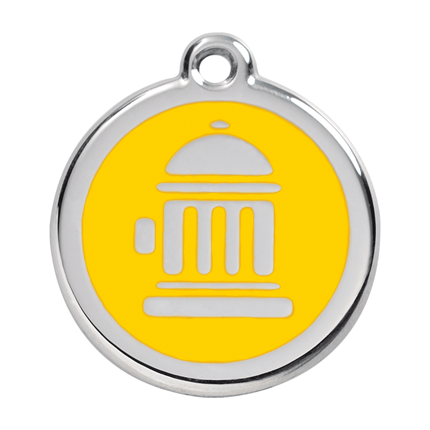 Vue avant - Médaille personnalisée pour chien Red Dingo Bouche d'incendie Jaune - Talla L