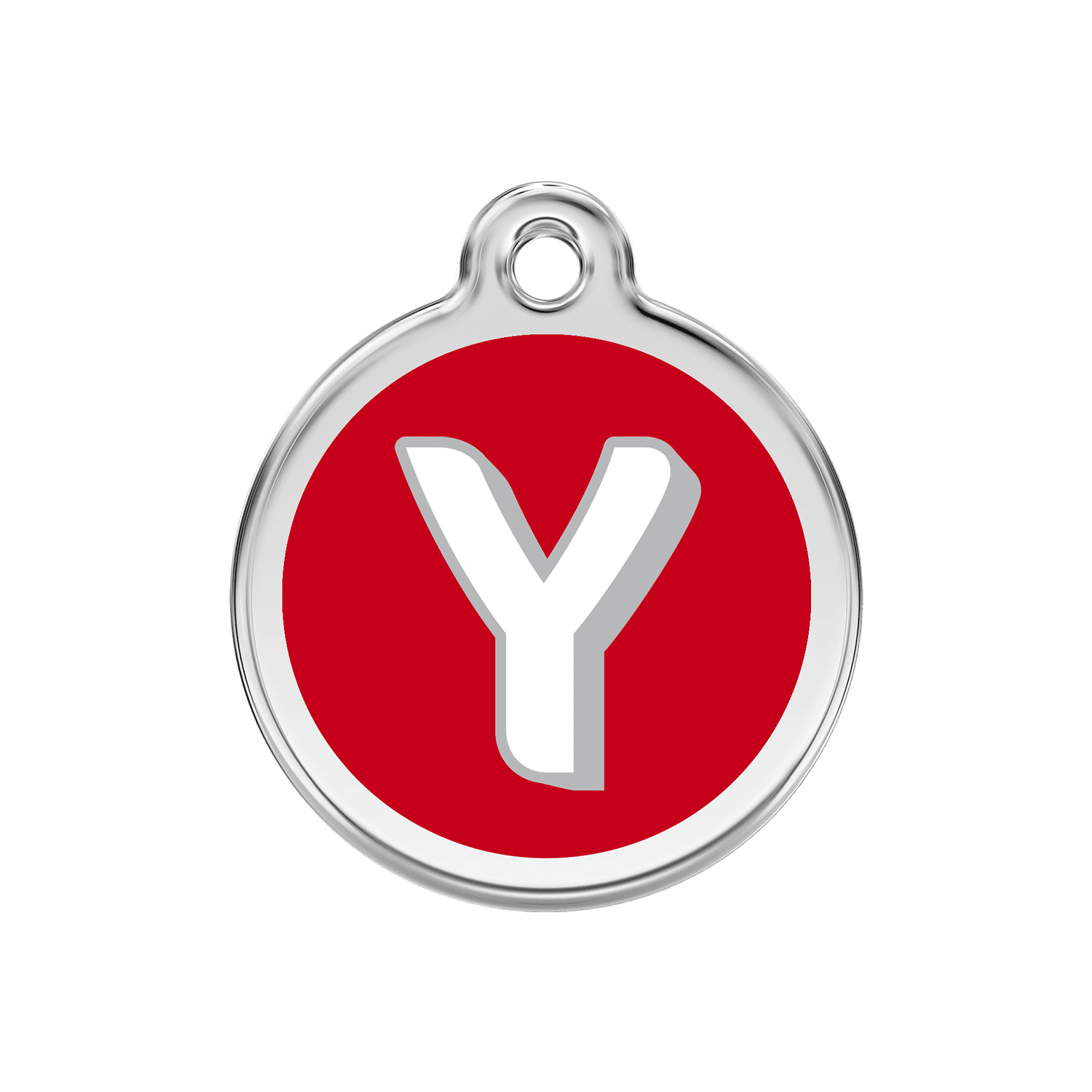 Vue avant - Médaille personnalisée pour chien/chat Red Dingo Émail/Acier inoxydable Y Rouge M 30.00mm - Envío gratuito