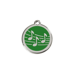 Placa para gato música esmalte verde tamaño S