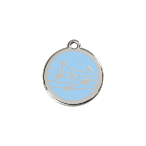 Placa para gato música esmalte azul claro S 20 mm
