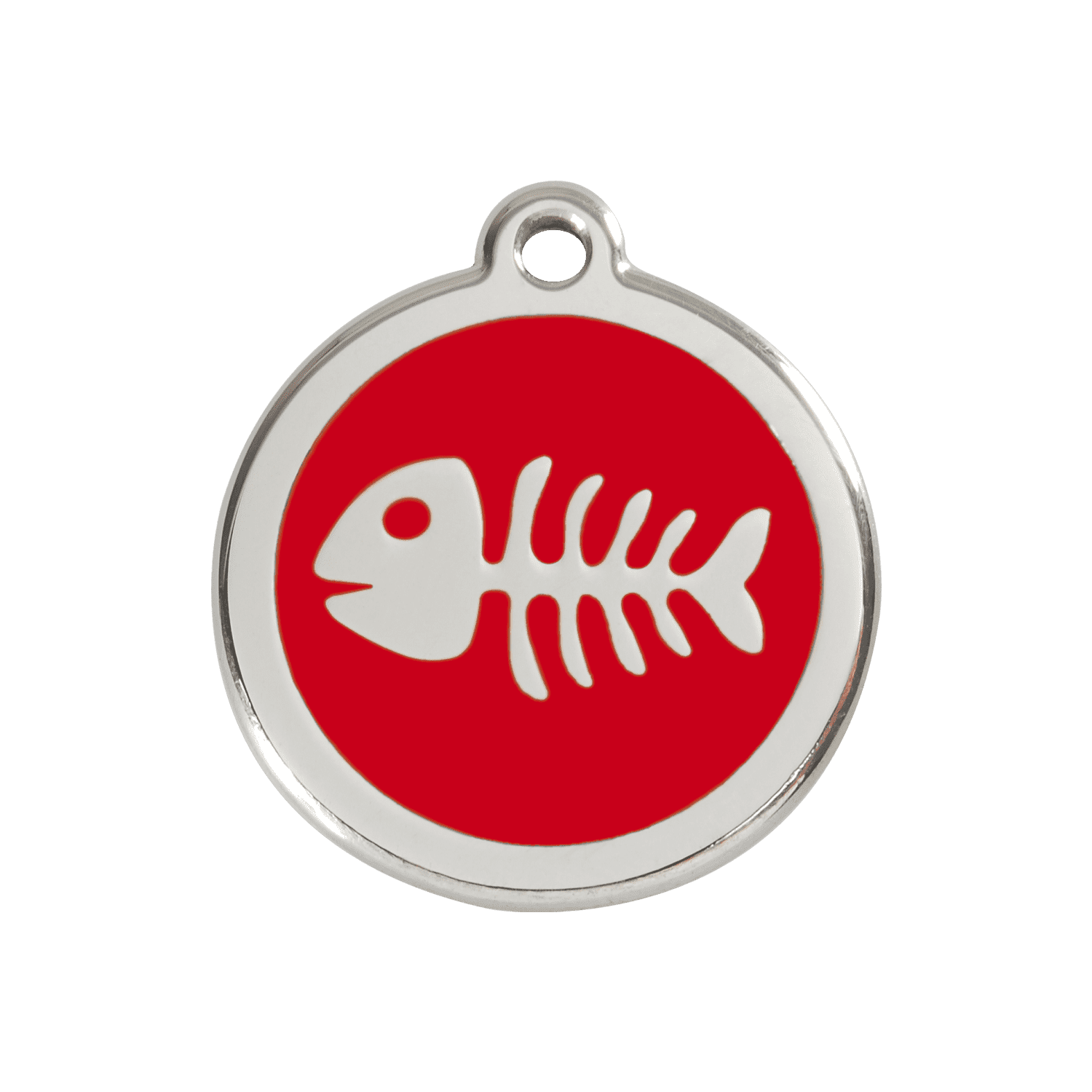 Vue avant - Médaille personnalisée Red Dingo Squelette de poisson Rouge Talla M
