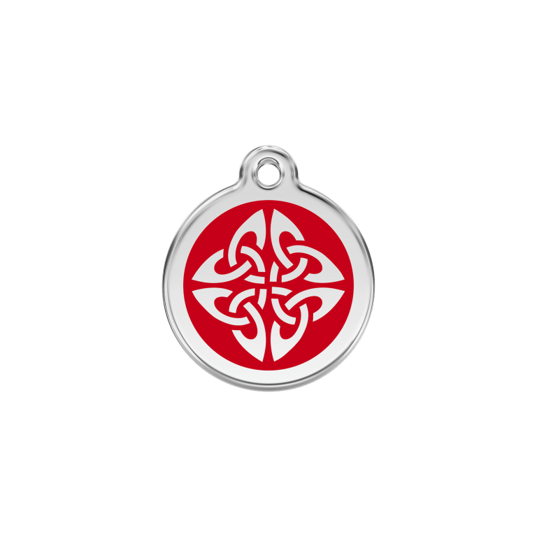Vue avant - Médaille personnalisée pour chien/chat Red Dingo Émail/Acier inoxydable Flèches tribales Rouge S 20.00 7G - Envío gratuito
