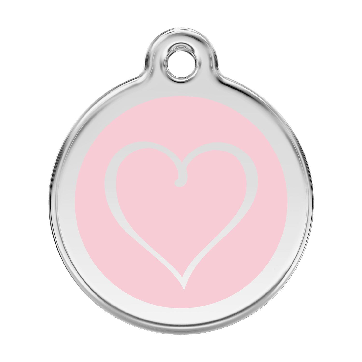 Vue avant - Médaille personnalisable Red Dingo Coeur Tribal Rose - Talla L