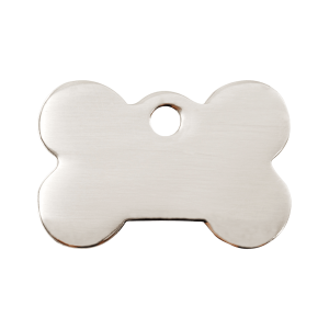 Placa para perro hueso en acero inoxidable tamaño M