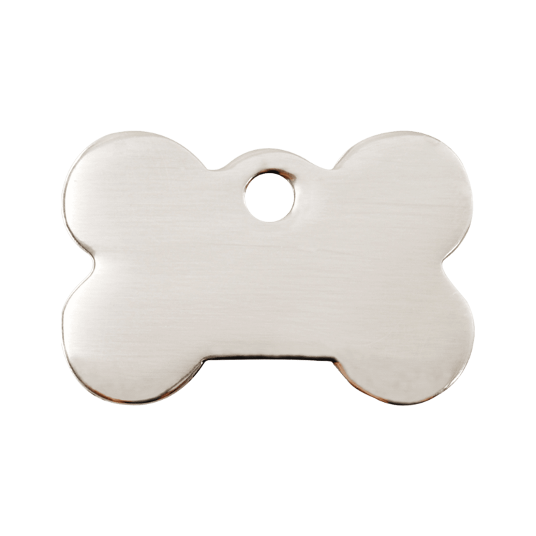 Vue avant - Médaille personnalisée pour chien Red Dingo Os en acier inoxydable - Talla M - Réf : 02-BN-ZZ-ME
