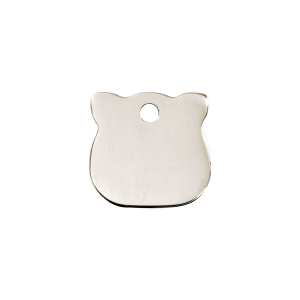 Placa para gato pequeña cabeza acero inoxidable