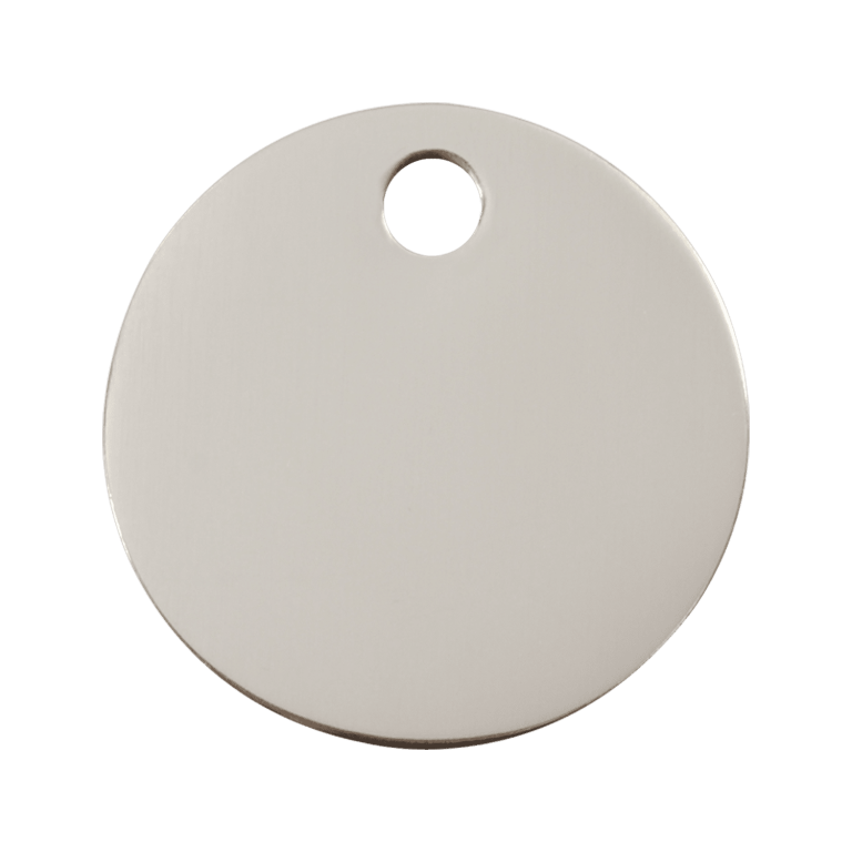 Vue avant - Médaille personnalisable pour chien Red Dingo Plat en acier inoxydable - Talla L