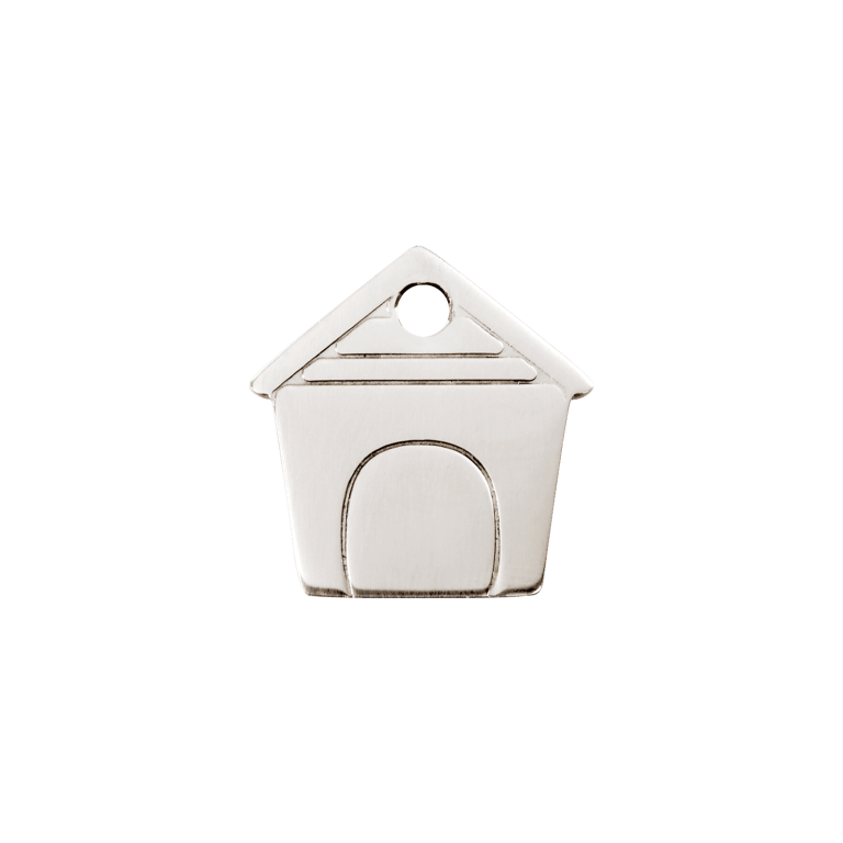 Vue avant - Médaille personnalisable Red Dingo - Plat acier inoxydable - Motif niche - Talla S