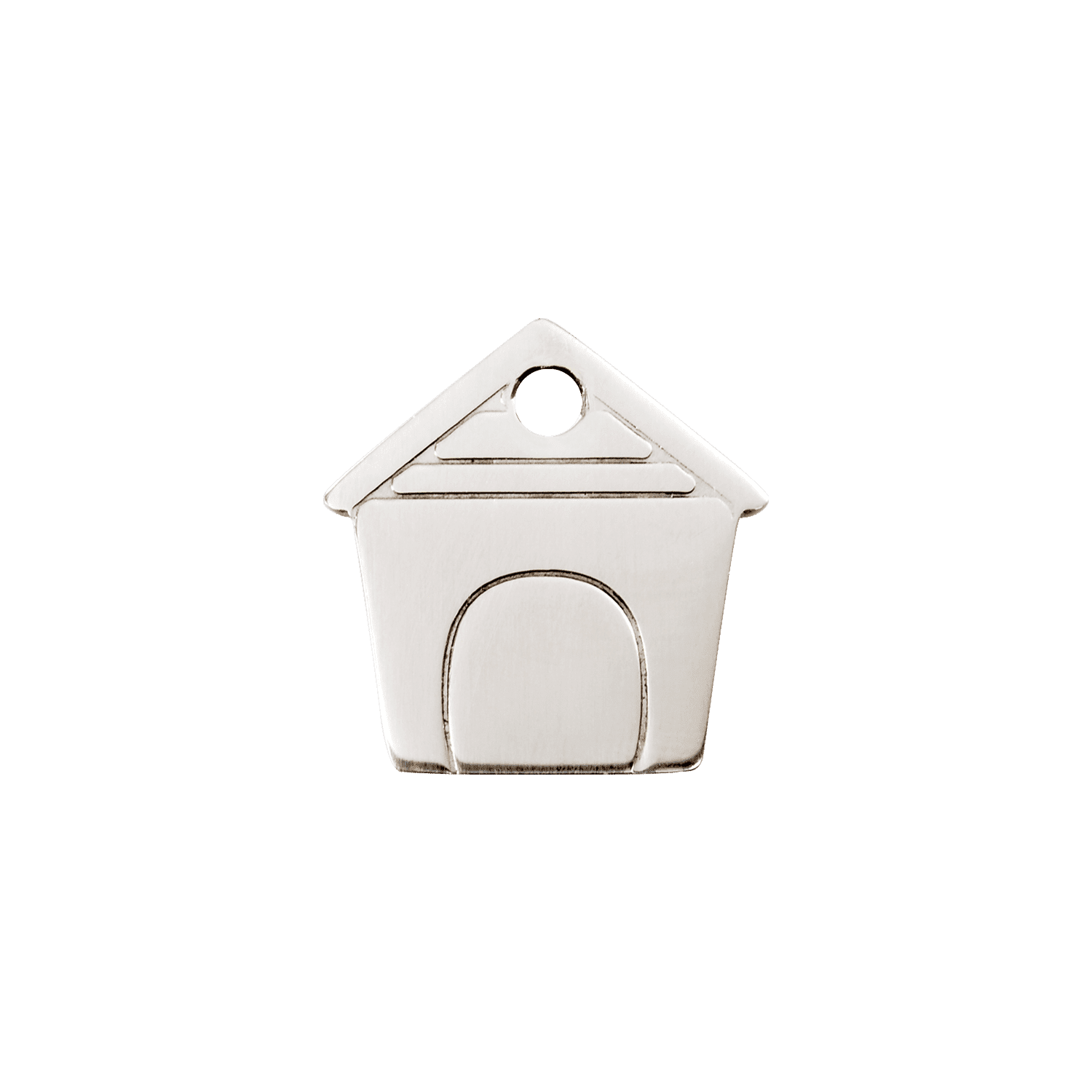 Vue avant - Médaille personnalisable Red Dingo - Plat acier inoxydable - Motif niche - Talla S