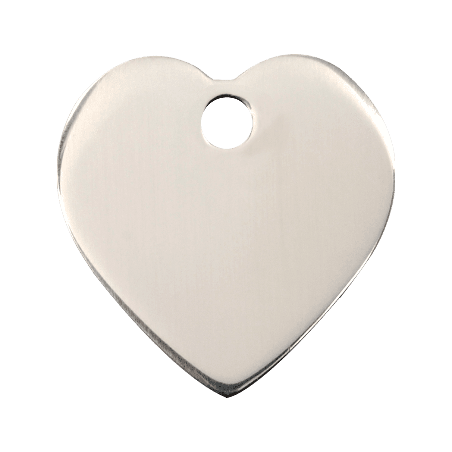 Vue avant - Médaille personnalisable Red Dingo cœur acier inoxydable - Talla L