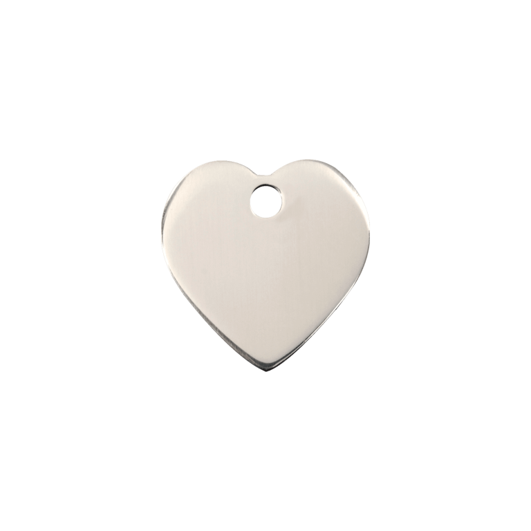 Vue avant - Médaille personnalisable Red Dingo cœur acier inoxydable - Talla S - 02-HT-ZZ-SM
