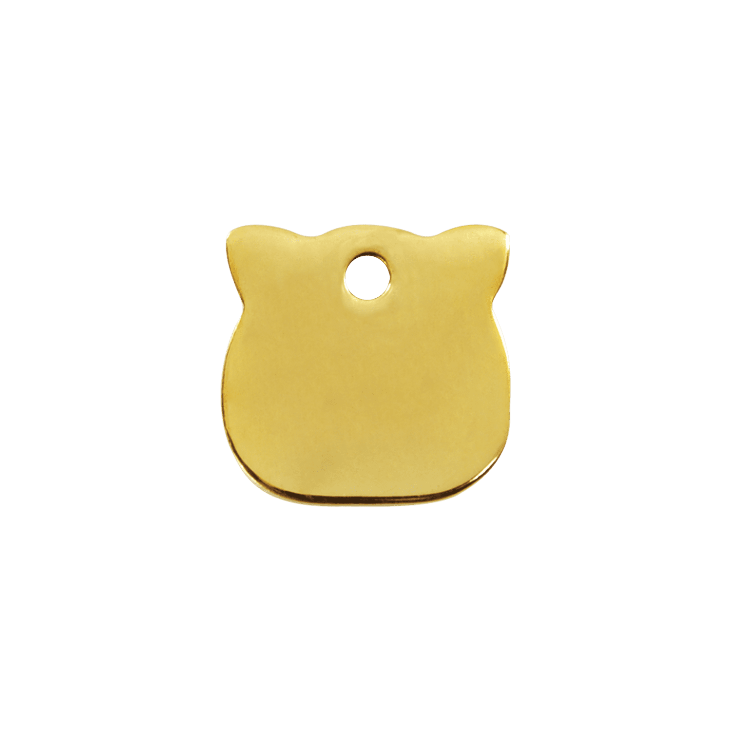 Vue avant - Médaille personnalisable pour chat Red Dingo Laiton plat tête de chat - Talla S - 03-CH-ZZ-SM