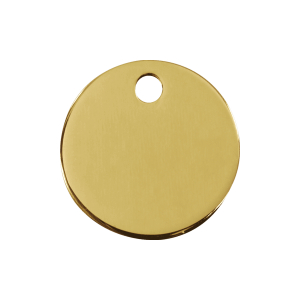 Placa para perro mediana en latón plano Red Dingo