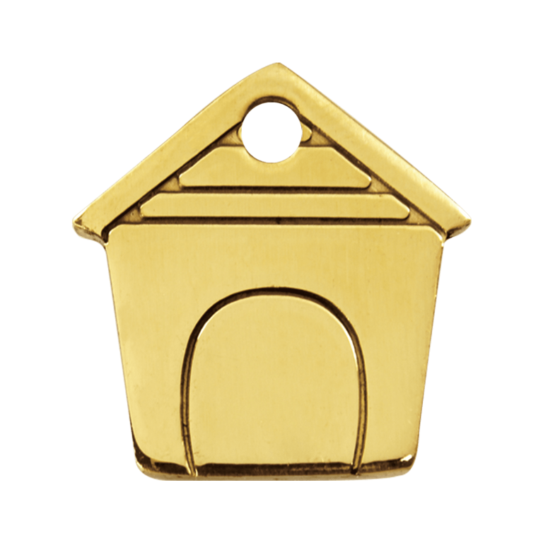 Vue avant - Médaille personnalisée pour chien Red Dingo Laiton plat - Gravure Niche Chien