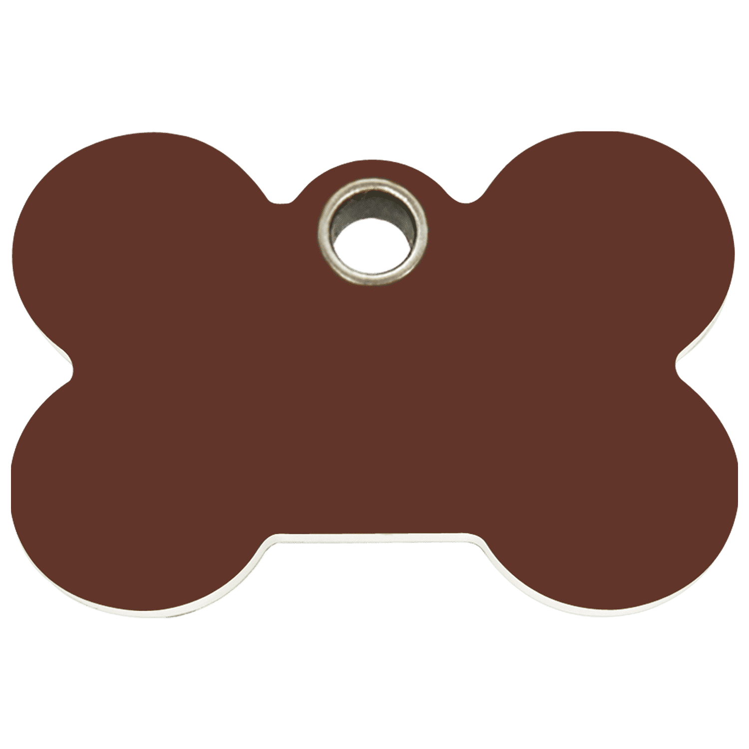Vue avant - Médaille personnalisable Red Dingo Os Brun Talla L pour chien - 04-BN-BR-LG