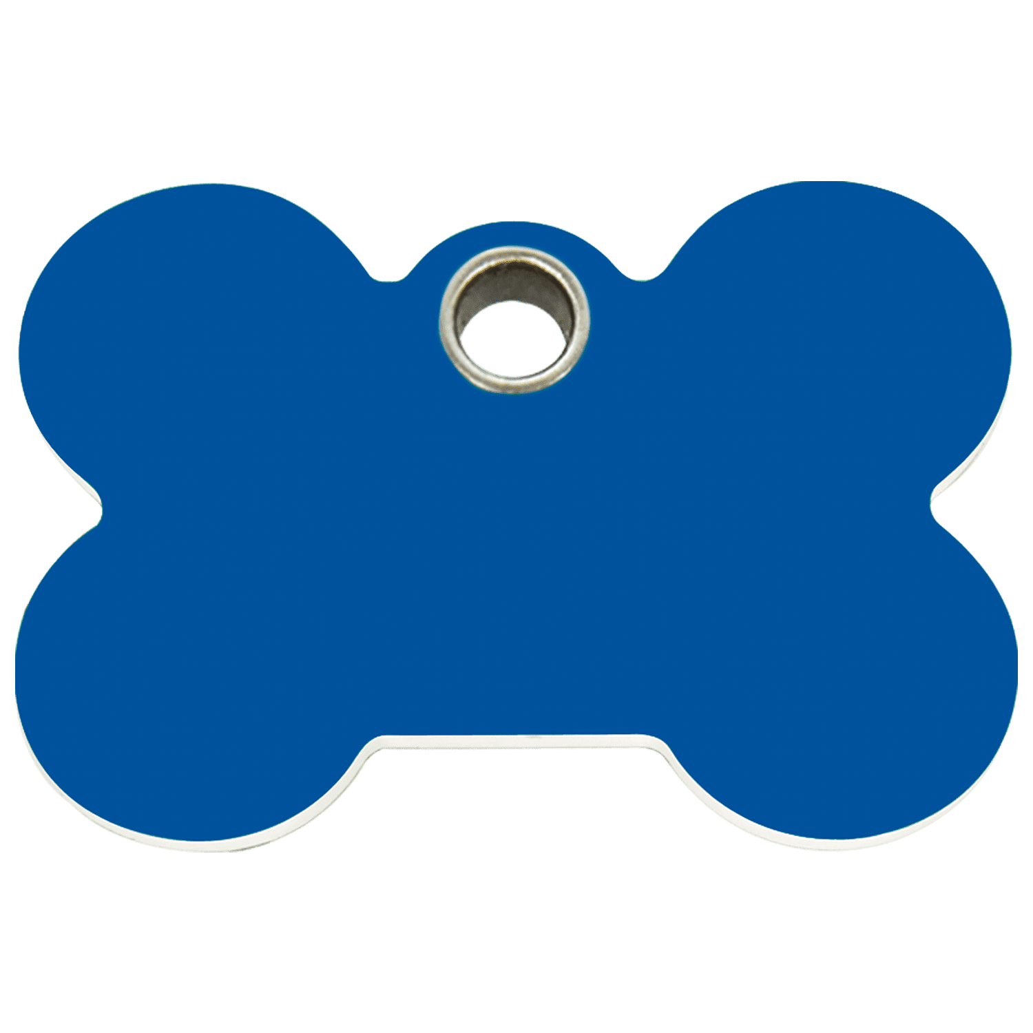 Vue avant - Médaille personnalisée pour chien Red Dingo Os Bleu foncé L - Gravure incluse