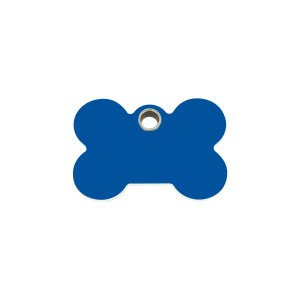 Placa para gato Hueso azul oscuro plástico plano S