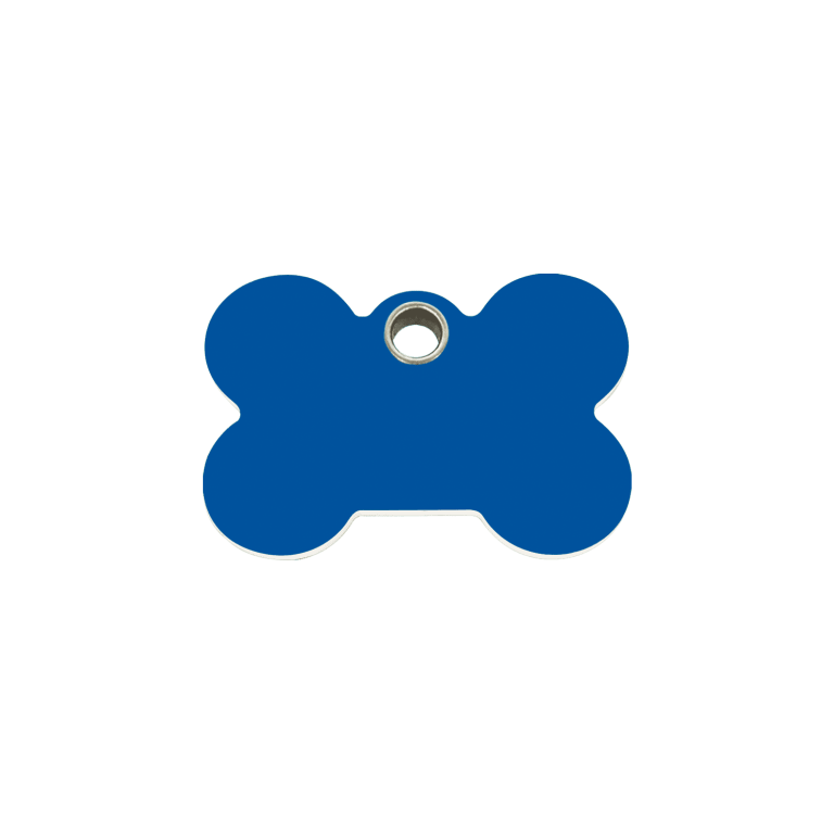 Vue avant - Médaille personnalisée pour chien/chat Red Dingo Os Bleu foncé - Talla S - 04-BN-DB-SM
