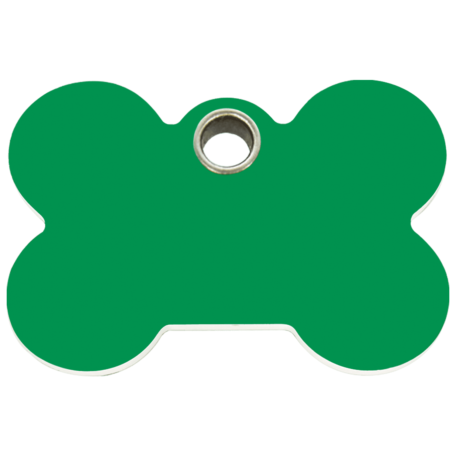 Vue avant - Médaille personnalisable pour chien Red Dingo Os Vert Talla L - 04-BN-GR-LG