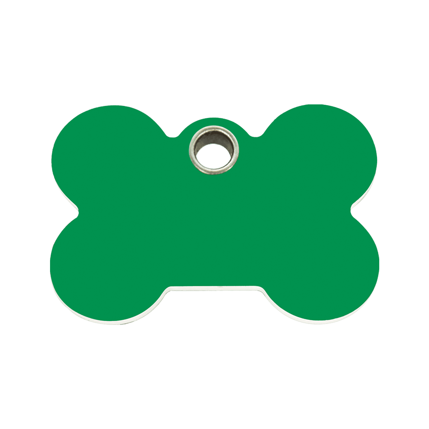Vue avant - Médaille personnalisable Red Dingo Os vert Talla M pour chien - Réf : 04-BN-GR-ME