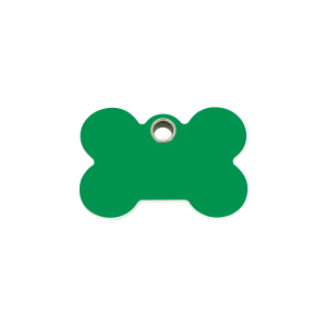Placa para gato pequeña Hueso verde plástico plano
