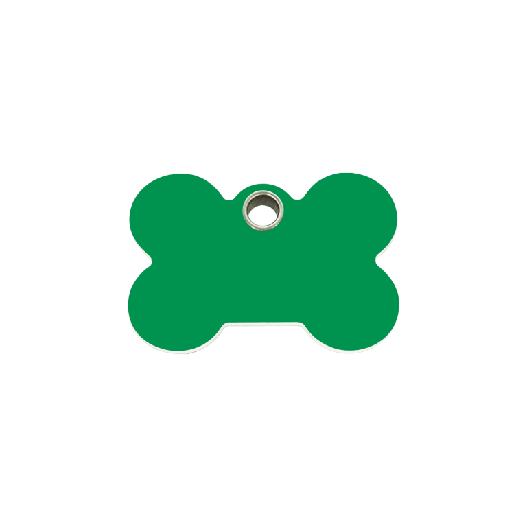 Vue avant - Médaille personnalisée pour chien/chat Red Dingo Os Vert Talla S - 04-BN-GR-SM
