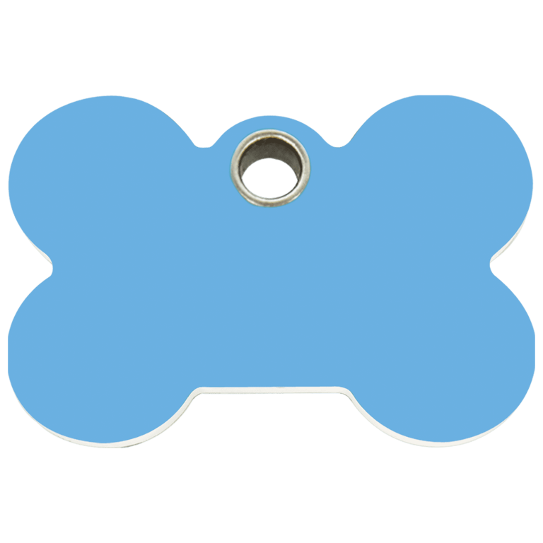 Vue avant - Médaille personnalisable Red Dingo os bleu clair taille L pour chien - Réf. 04-BN-LB-LG