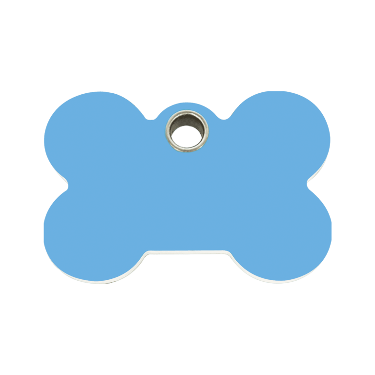 Vue avant - Médaille personnalisée pour chien Red Dingo Os Bleu clair Talla M