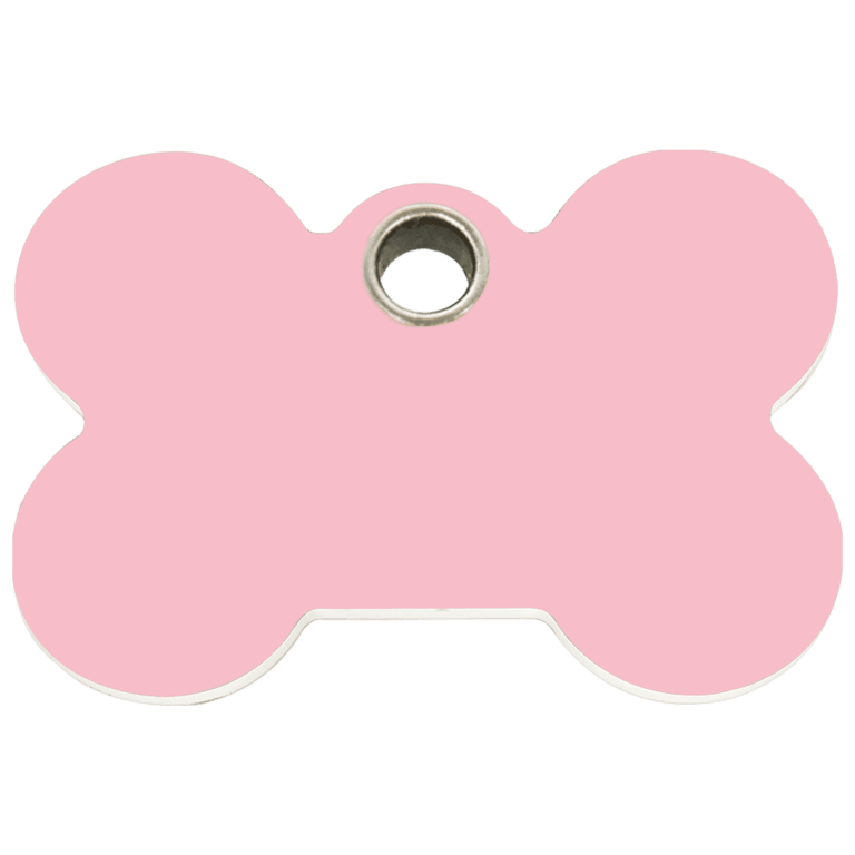 Vue avant - Médaille personnalisée pour chien Red Dingo Os Rose Talla L - 04-BN-PK-LG