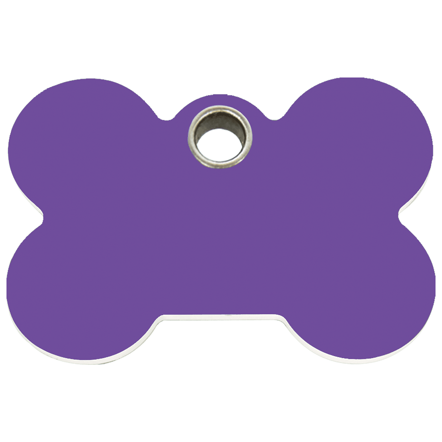 Vue avant - Médaille personnalisée pour chien Red Dingo Os Violet Talla L - 04-BN-PU-LG