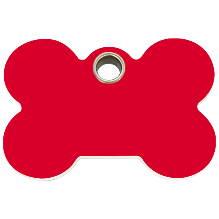 Vue avant - Médaille personnalisée pour chien Red Dingo Os Rouge Talla L - 04-BN-RE-LG